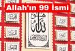 Allah'ın 99 İsmi